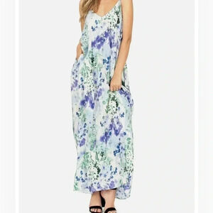 Love Stitch Women's Light Summer Maxi Dress with Pockets-Size Small